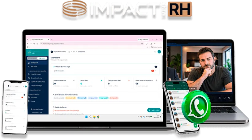 ImpactMind RH em computador e celular